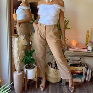 90’s Caramel colored trousers